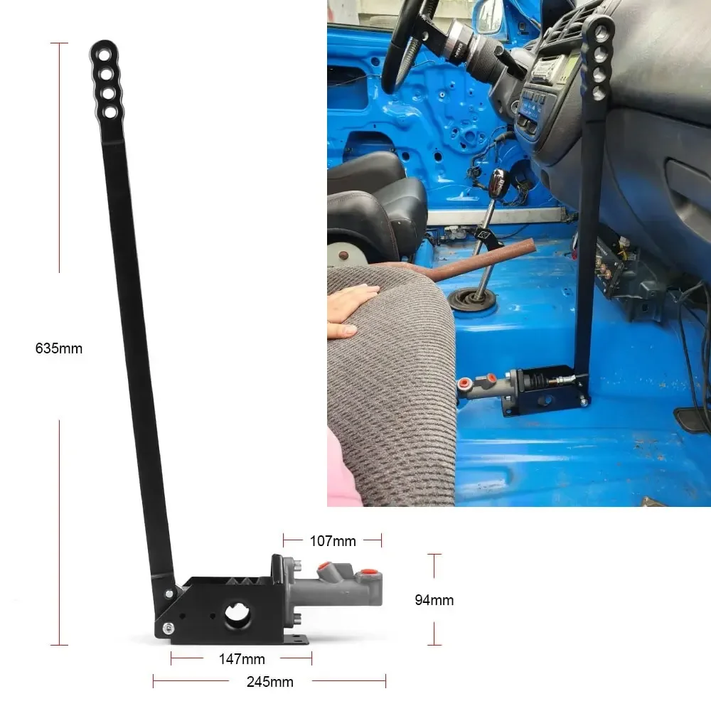 63cm Car Drift Handbrake Universal Aluminum Racing Modification Hydro E-Brake Long Arm Lever Park Brake Vertical Hydro Handbrake