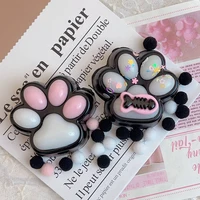 1PC Fish Bone Black Cat Paw Squeeze Prop TPR Sensory Toys Silicone Pinch Antistress Foot Decompression Toy For Kids Adults Gift 1