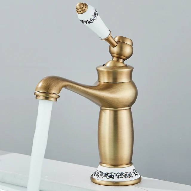 Rubinetto Cucina Monocomando Vintage In Ottone - Stile Classico Per Bagno E Cucina - Foto 12