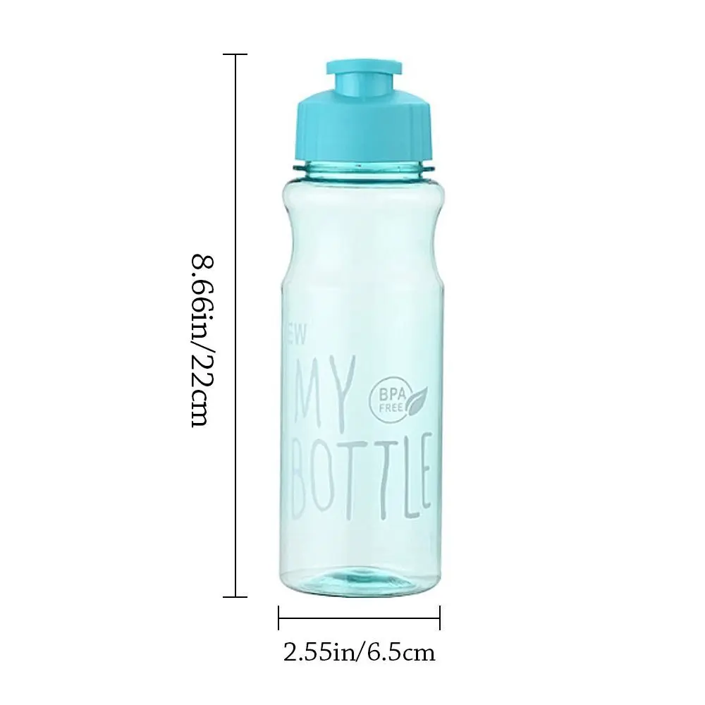 600ml Plastic Water Bottle Portable Sport Cup with Rope Anti-drop Outdoor Water Container Cute Student Couple Water Cup Mug Gift