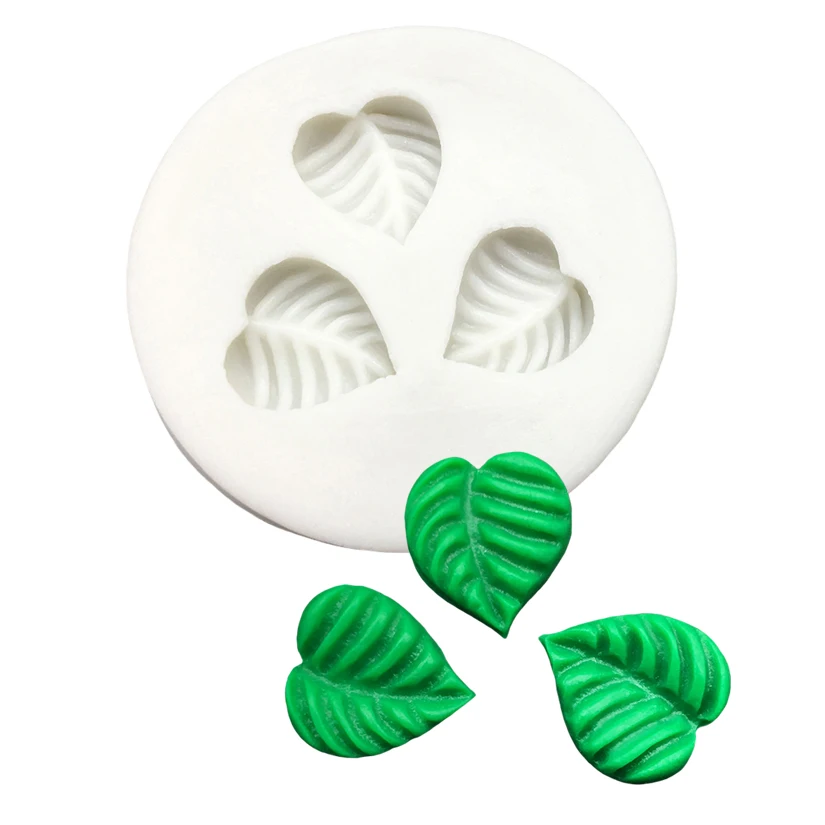 Rose Blatt Silikonform Sugarcraft Schokolade Cupcake Backform Fondant Kuchen Dekorieren Werkzeuge – Detail 6