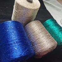 500g Summer Ice Silk Sequin Yarn Special Mercerized Line DIY 2mm Sequins Hand Knitting Yarn Thread Doll Sweater Knitting Line 1