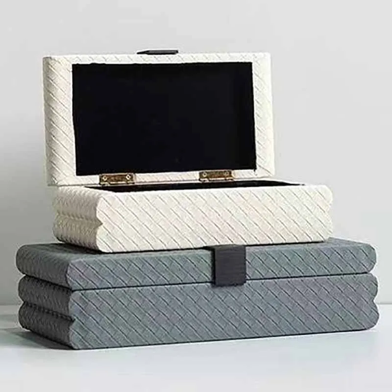 Luxury Jewelry Box Leather Women Jewelry Packaging Boxes Multi-functional Earrings Braclet Ring Organizer Display Accessories