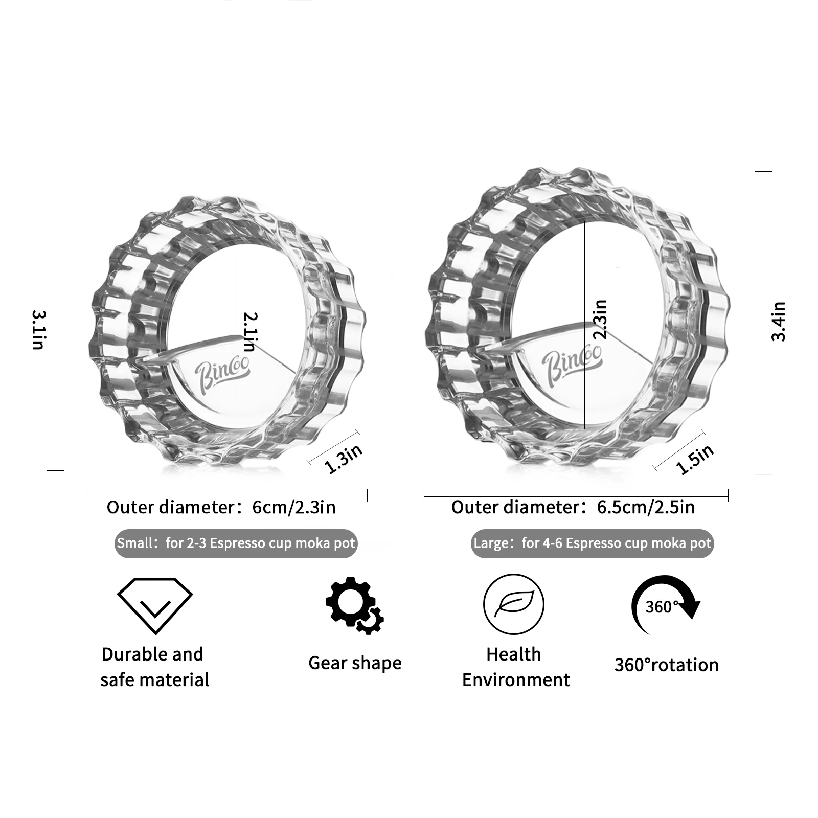 موزع قهوة Bincoo لوعاء موكا، سدادة تسوية القهوة عل...