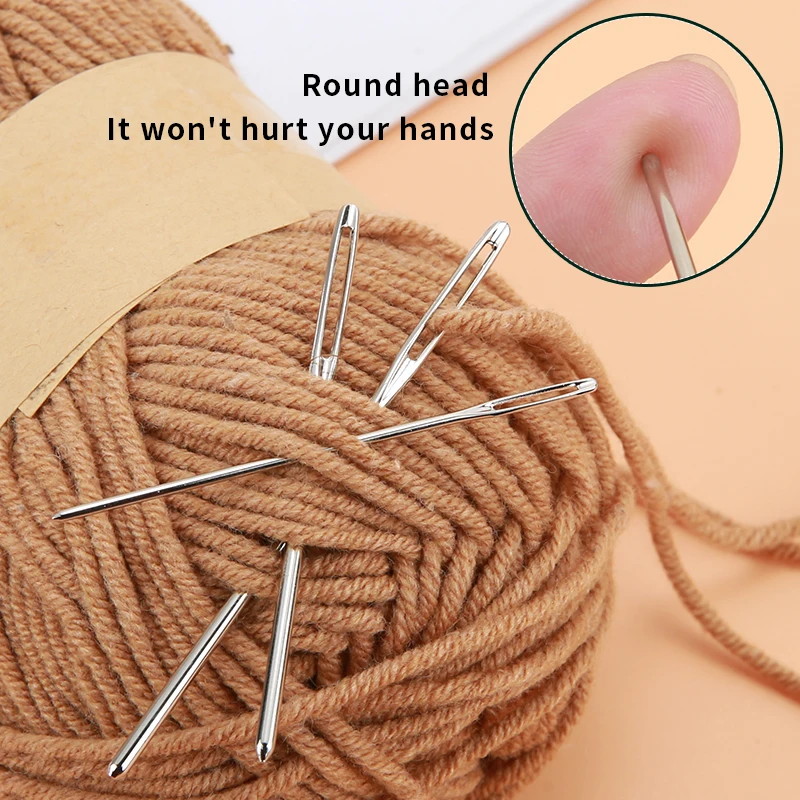 9 PCS Large Eye Blunt Sewing Needles Cross Stitch Knitting Needle Handmade Leather Embroidery Thread Needle Sewing Accessories - 4