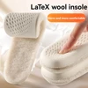Genuine Wool Insoles for Winter Shoes Man Woman High Elastic Latex Sole Thick Cashmere Thermal Shoe Insoles With Arch Support
