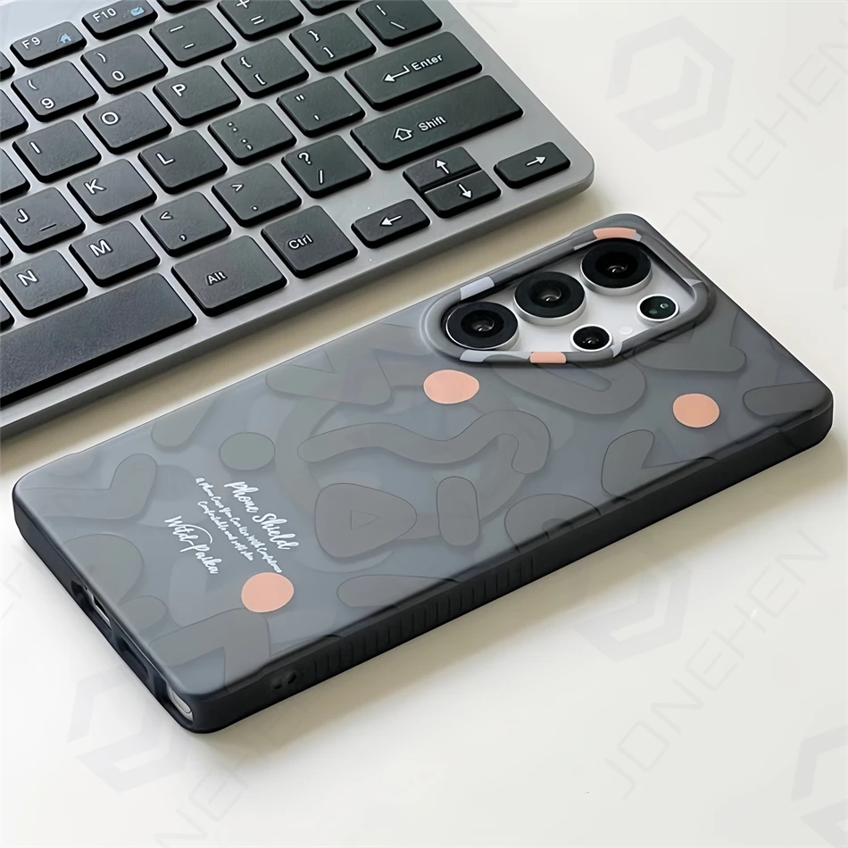 Geometric Graffiti Shockproof Magnetic Wireless Charge Case Cover
