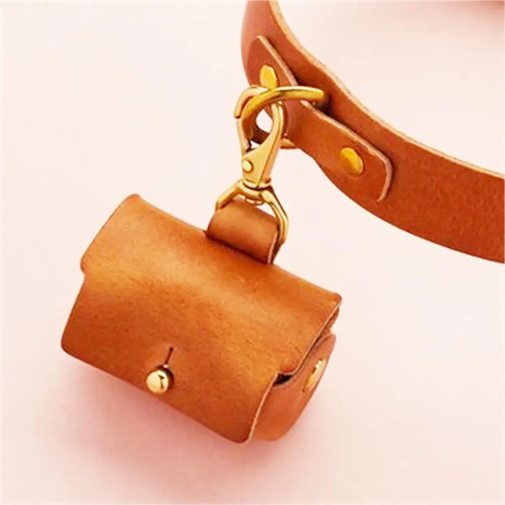 1 Pc Haustier Kragen Ring Box Leder Ring Tasche Pet Ring Box Ehering Tasche  Lederring Aufbewahrung tasche Ring Tasche Münz tasche Kopfhörer tasche