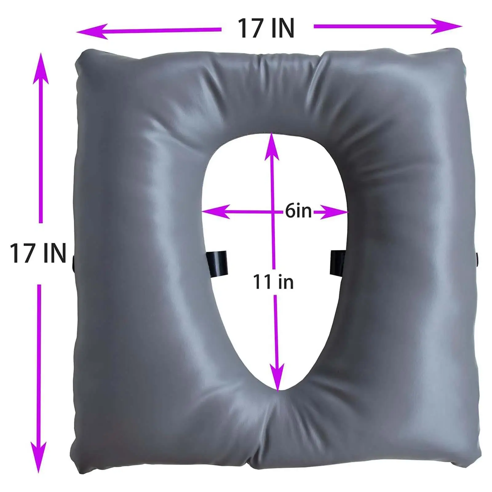 Commode Cushion Soft Seat Pad Cushion PU Surface Thickened Soft Cushion Comfortable Toilet Seat Cushion for Seniors Shower Chair 6