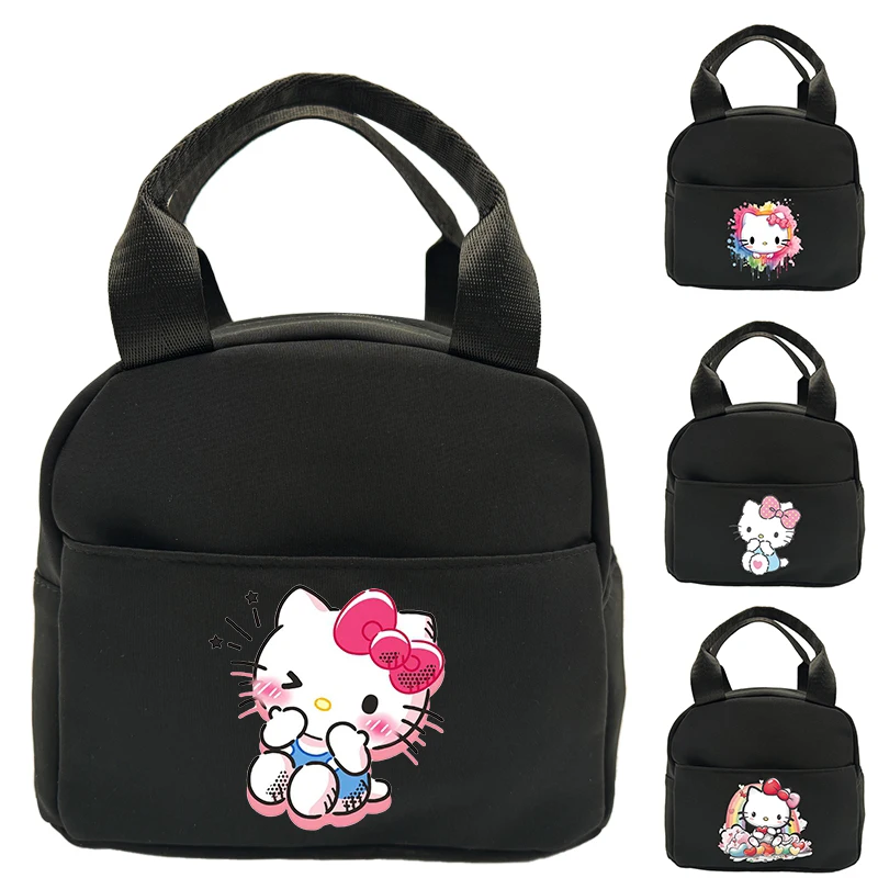 

Сумка для ланча Hello Kitty, стандартная Студенческая Термосумка для ланча, изоляция, бэнто-пакет из алюминиевой фольги, пакет для риса, пакет для еды, пакет для льда