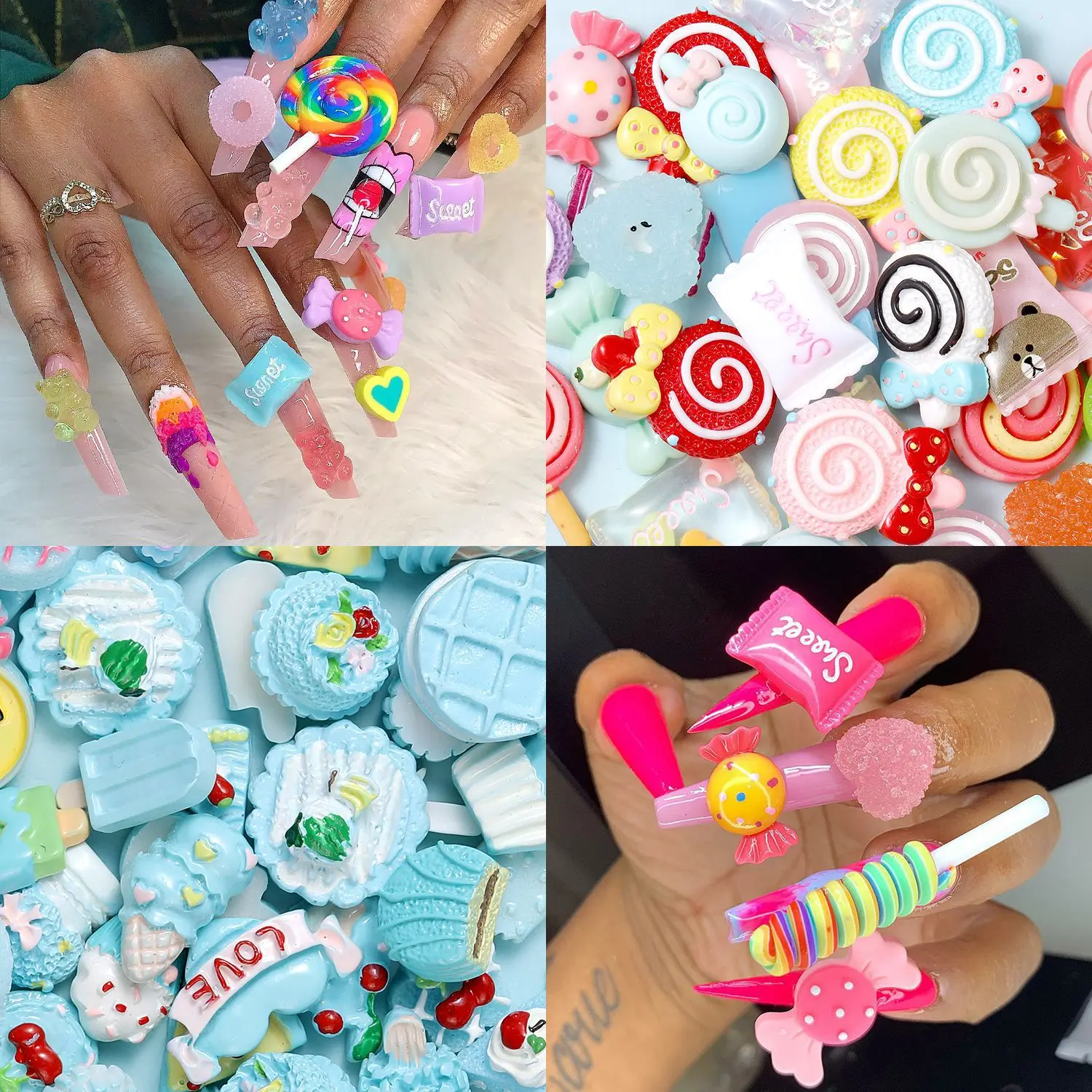 Mix Candy Sanrio Nail Charms-30pcs