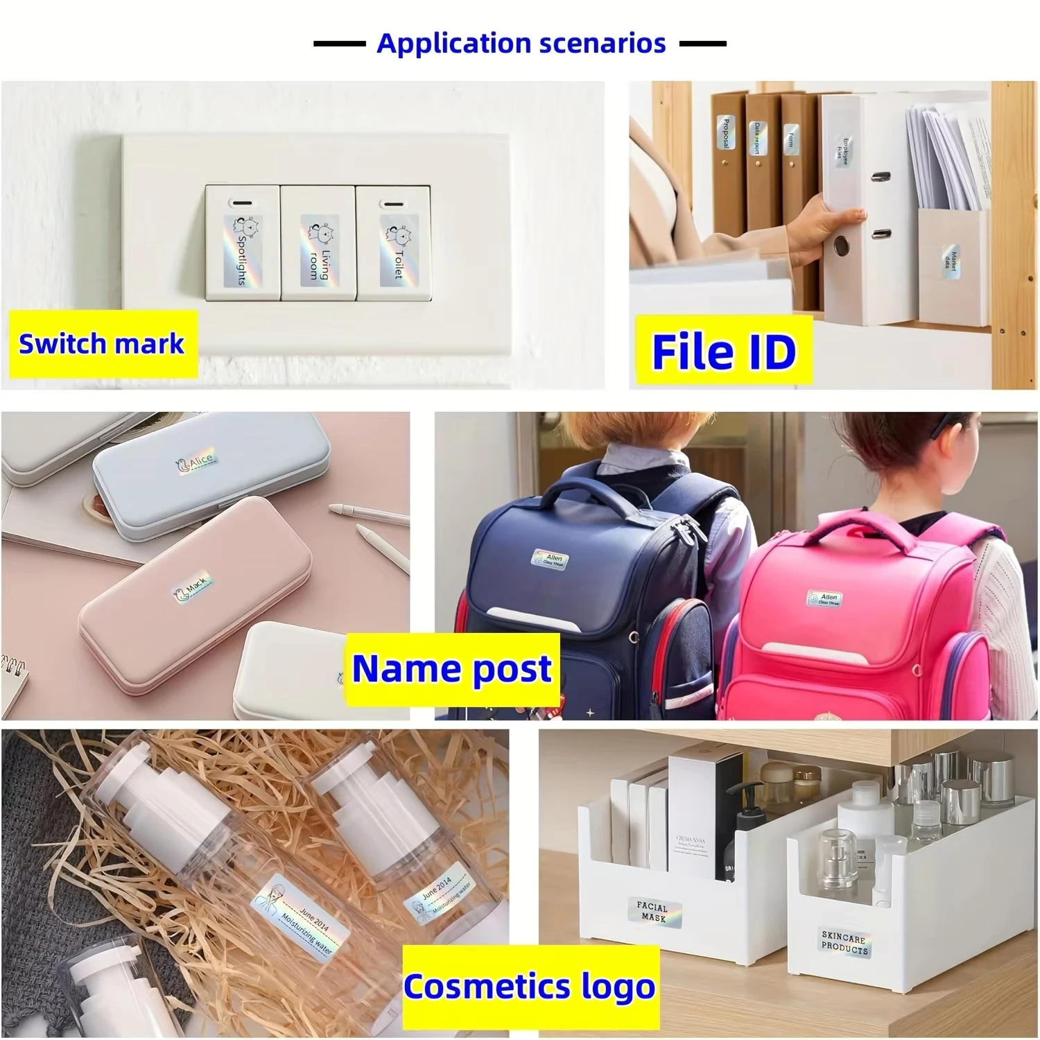 레이저 실버 감열 라벨 용지, 포모모 P11 P12 P15 D30 D32 호환, 스위치 파일 정리, 학생 이름 스티커용