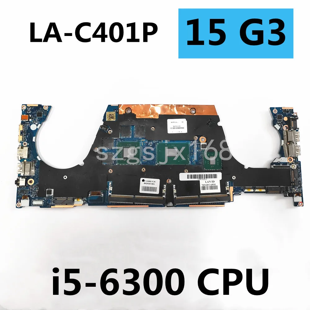 

For HP ZBook 15 g3 Laptop Motherboard LA-C401P，i5-6300HQ CPU ， M1000M 863779-601 863779-001 Graphics