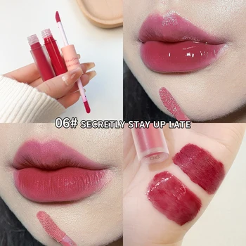 Double End Lip Glaze Full Gloss And Matte Velvet Long Term Color 7
