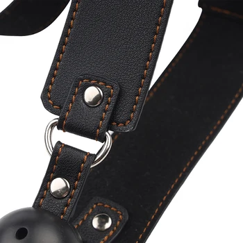 Collar Mouth Plug Anal Hook Bondage Kit Adults Games Sex Handcuffs Anal Hook Adjustable Size Leather Metal Buttplug Flirt Bdsm 2