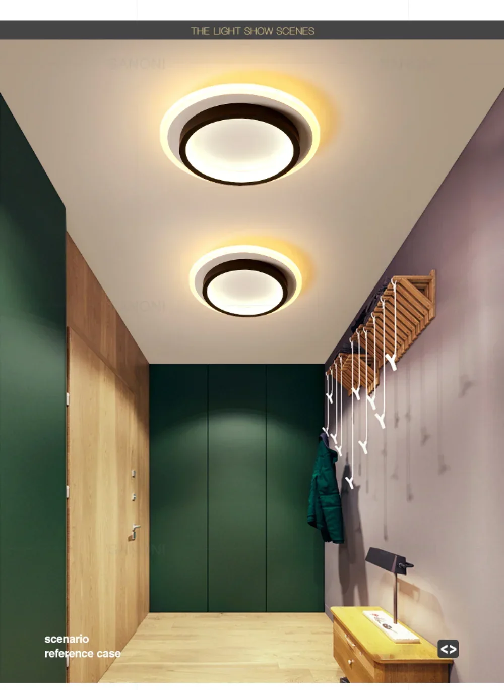 Modern LED Ceiling Light for Corridor Hallway Stairs Aisle Entrance Balcony Small Round Chandelier for Living Dining Bedroom