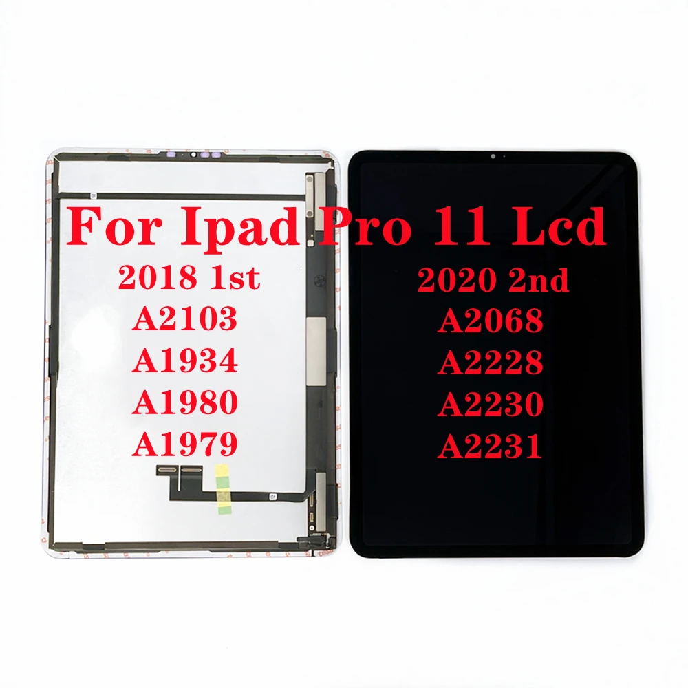 Pantalla Originale Per Ipad Pro 11 Pro11 Pollici 2018 2020 A2103 A1934 A1980 A2068 Display Lcd Digitizer Panel Assembly Sostituzione