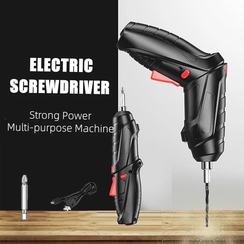 Power Cordless Convenient Screwdriver Drill W/ LED Electric Drill Set  Battery US