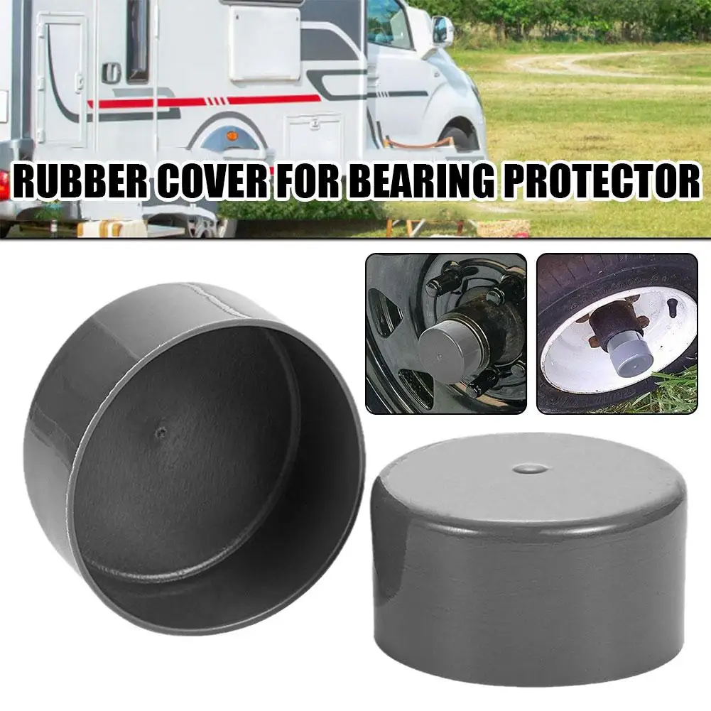 2pcs Rubber Cap Dust Covers Car Wheel Hub Cap Dust Cover Replacement For Trailer Boat 1.98inch Bearing Protector wheel hub covers wheel hub caps