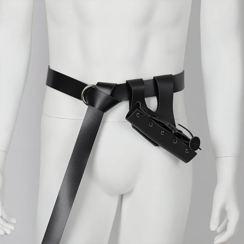 Adjustable Medieval Belt Strap Sword Holder Sheath Scabbard Adult Men Larp Knight Weapon Cosplay Props Rapier Ring Belt Holster