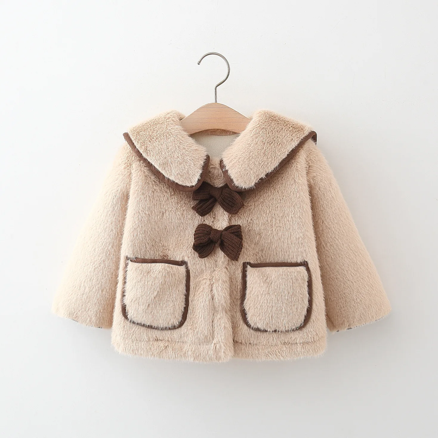 Baby Coat Fashion Fleece Thick Infant Toddler Child Warm Collar Tie Girl Clothes Winter Jacket baby jacket children jacket