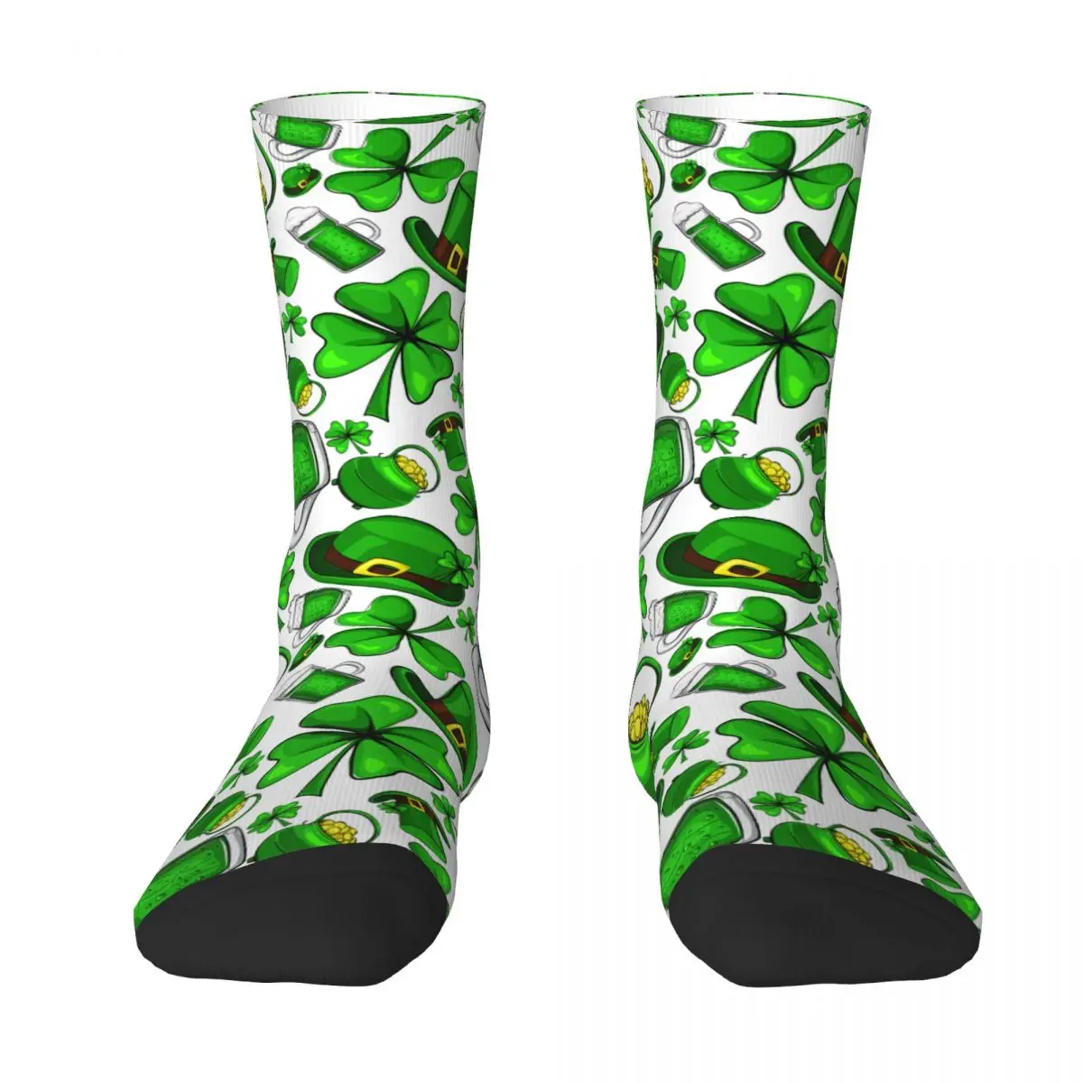 

Happy Ireland St. Patrick's Day Sock Socks Men Women Polyester Stockings Customizable Design