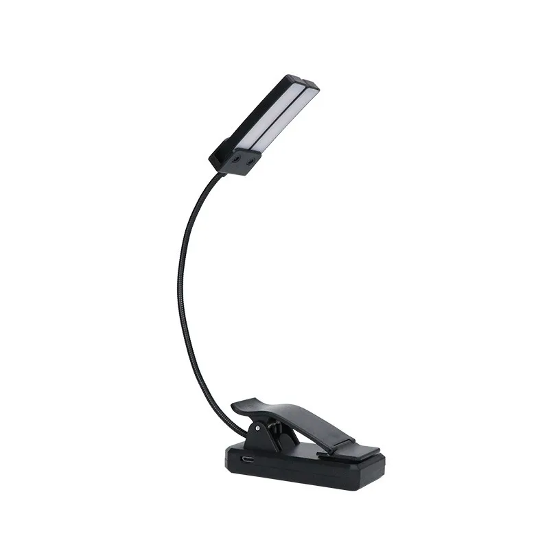 Dimmable LED Desk Lamp Eye Protection USB Rechargeable Power Display Clip On Home Office Super Bright Piano Music Stand Light Book Reading LED Light LED Desk Lamp Book Light Mini LED Light
