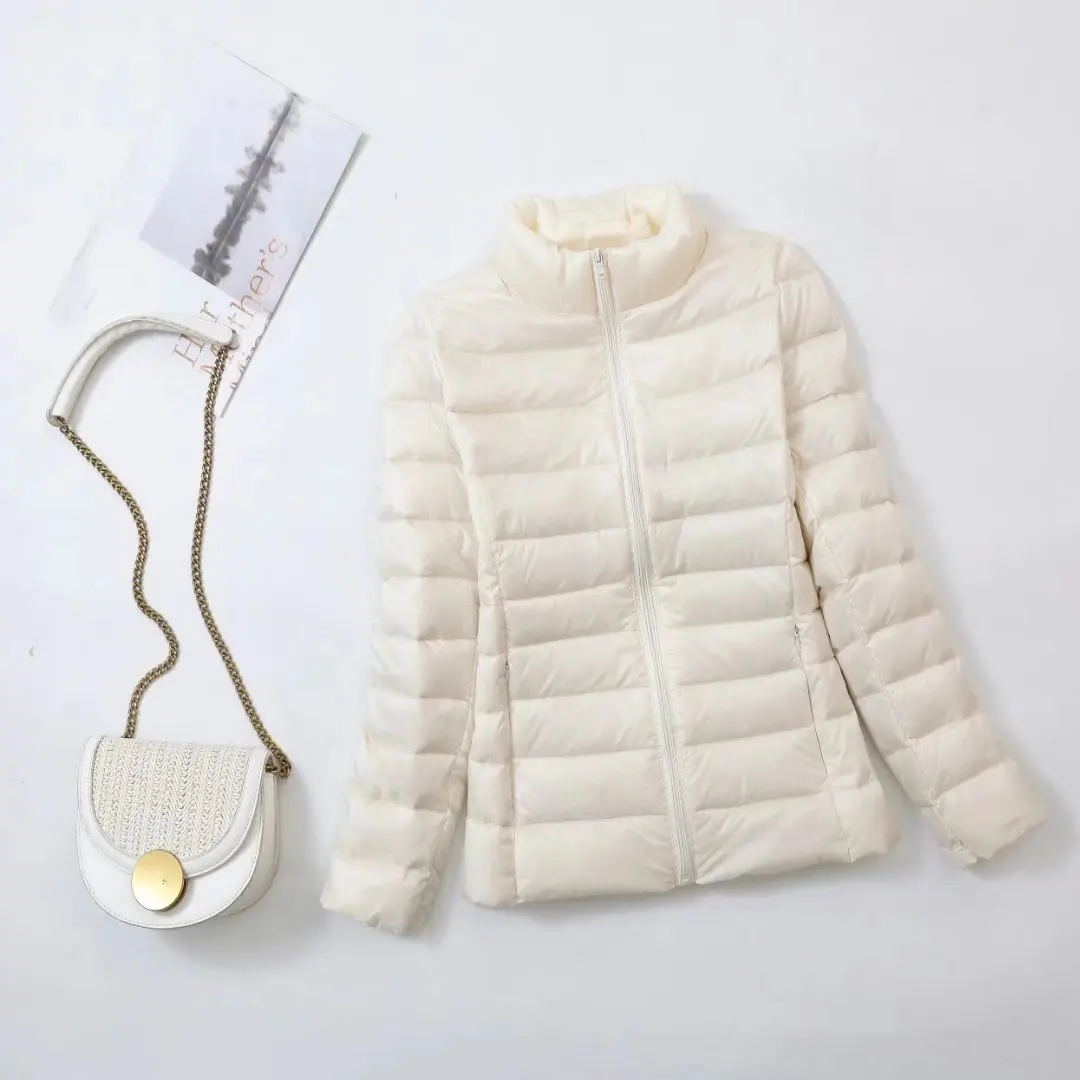 Women's Ultralight Purple Packable Down Jacket - Waterproof, Windproof, and Warm Winter Coat