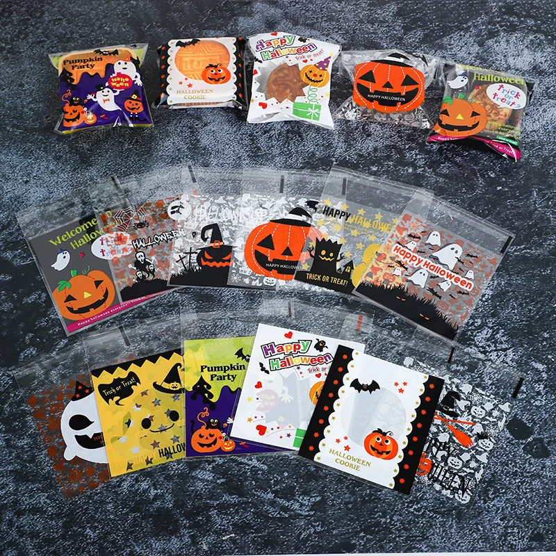 30pcHalloweenGiftBagsOPPBiscuitCandyPackagingBagGhostFestival