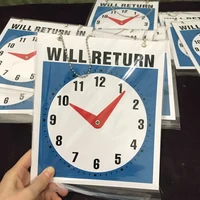 Open Business Signs Sign Door Board Hours Welcome Closed Pvc Office Clock Hanging Will Return Operation Sign Business 1