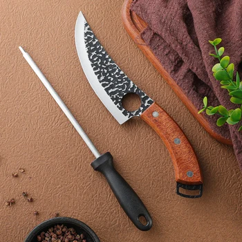 Hand Forged Butcher Knife 8