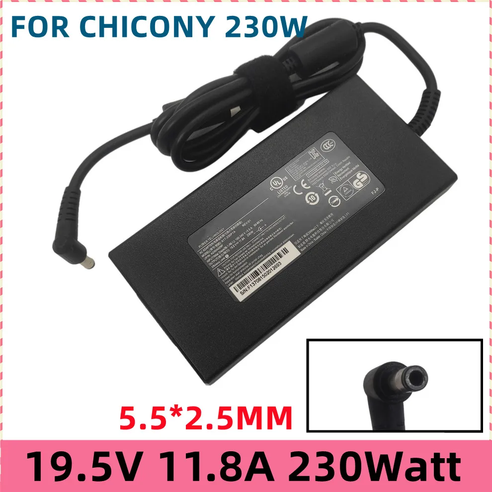 Genuine 19.5v 11.8a 230w 5.5×2.5 mm Adaptador para Msi Gs75 Gs65 Discrição 8sg A230a012l A17230p1a A12-230p1a P65 Laptop para Chicony