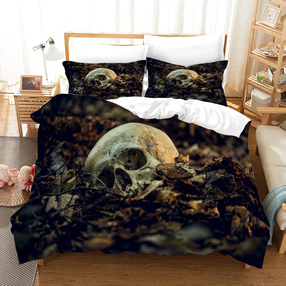 

Life Dust Skull Duvet Quilt Cover Pillowcase Bedding Set Twin Full Queen King Comfortable Quilt Cover Set