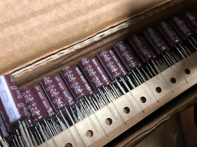 2024 10PCS Original new 470UF 25V NIPPON CHEMI-CON Capacitor 25V470UF 8*20 KY High Frequency Low Resistance
