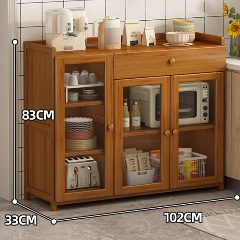 Kitchen Clothes Management Sink Cabinet Storage Doors Cabinets Store Multifunction Coffee Maker China Rattan Gabinet Furniture 4