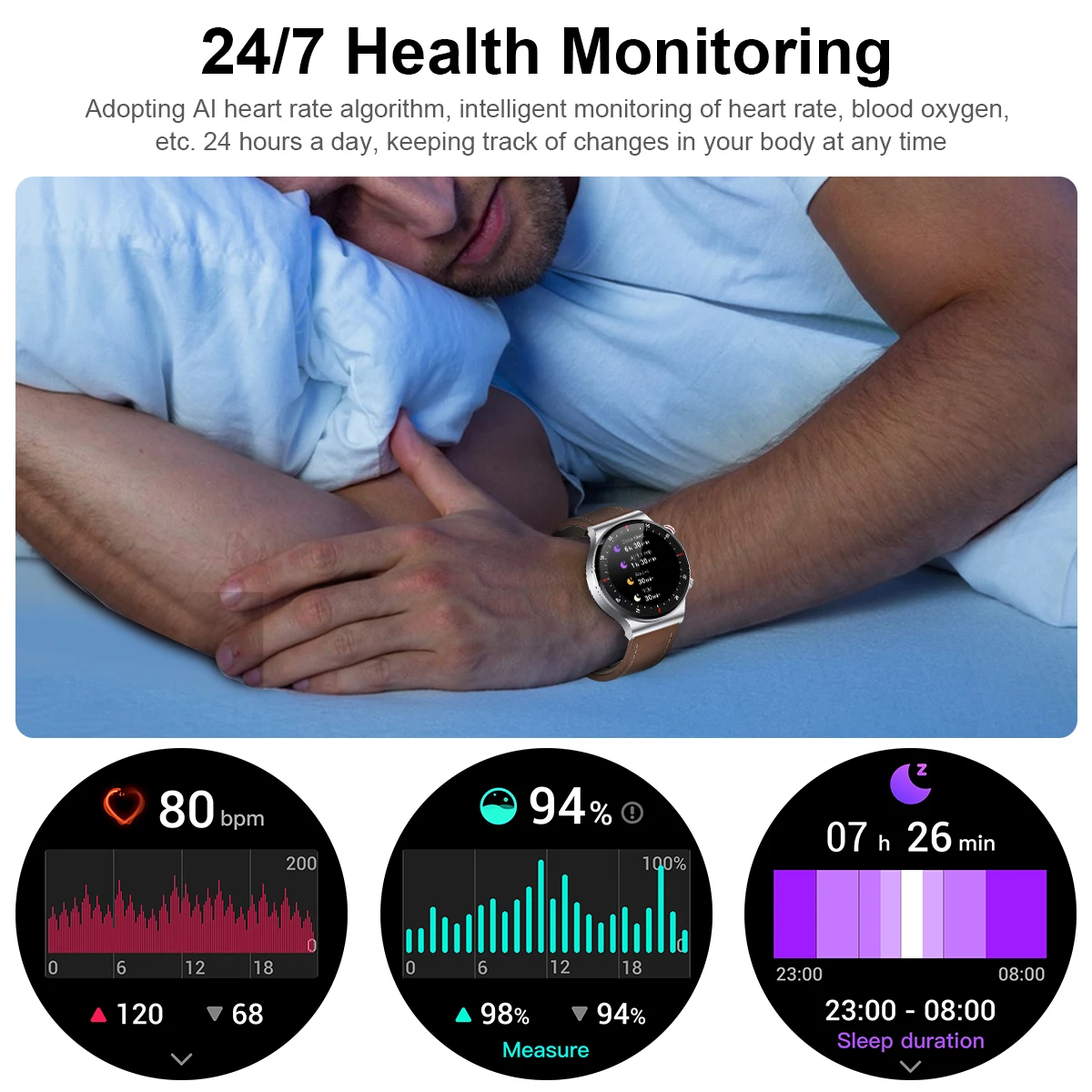 LIGE 2026 NFC Watch For Men Bluetooth Call Smart Watch Android iOS Blood Pressure Smartwatch Weather Full Touch Men's Wristwatch