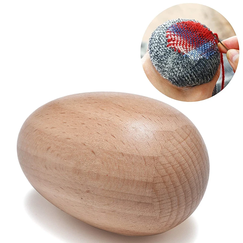Œuf à Repriser En Bois, Champignon Et œuf En Bois à Repriser - Fil à Repriser - Aiguille à Repriser En Forme De Champignon - Trous De Patch Pour Chaussettes à Repriser