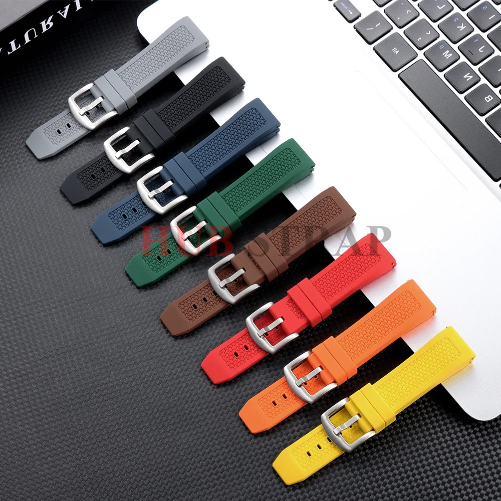 Enhanced Silicone Rubber Watch Strap - Sports & Business Wristband in Multiple Colors