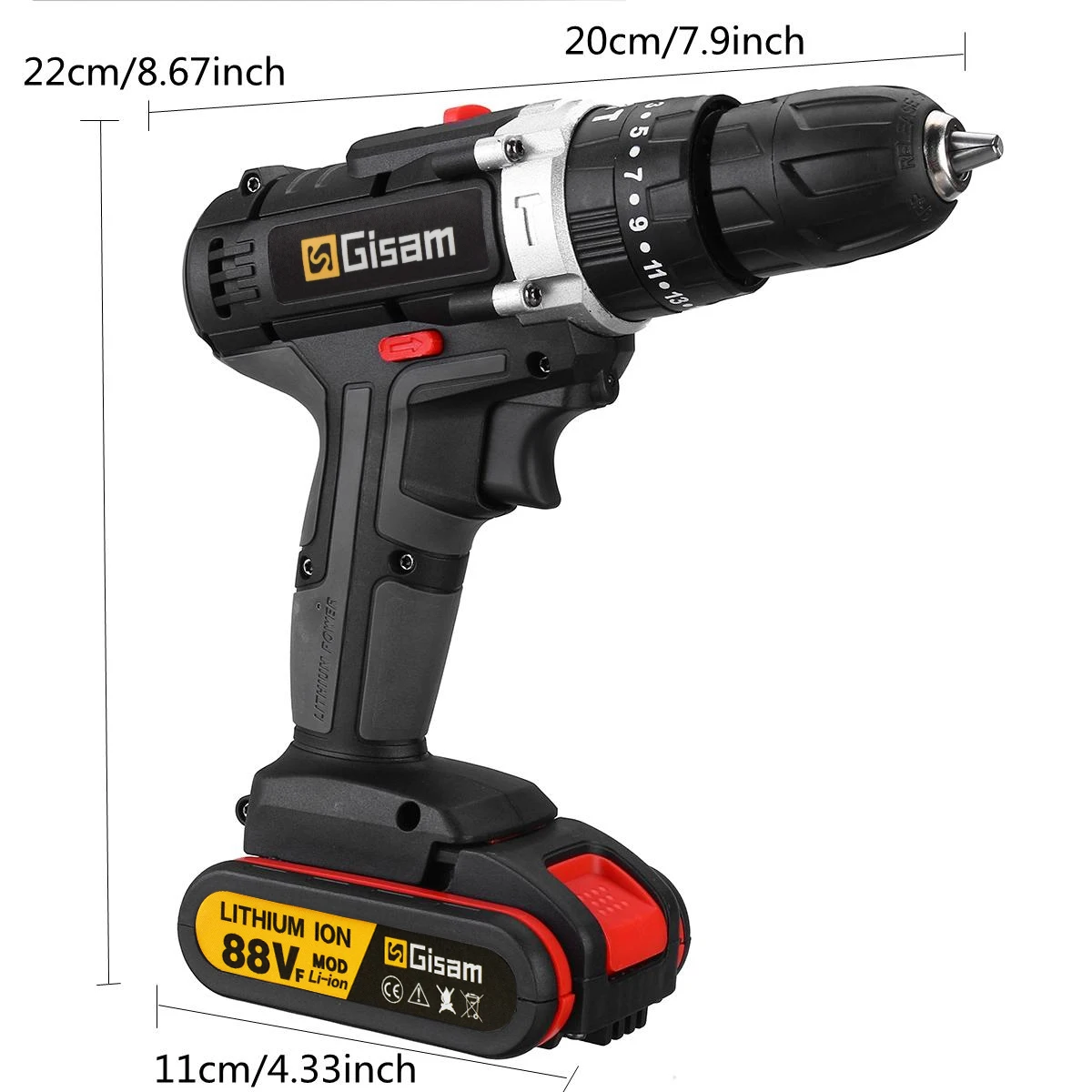 25+3 Torque Cordless Drill Electric Screwdriver Rechargeable Electric Drill Lithium-Ion Battery 2 Speed DIY Driver Power Tools 6