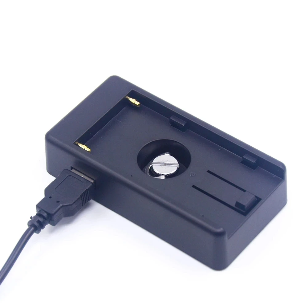 USB 7.2V Out Put And DC 5.5*2.1mm NP-F970 F960 F950 Base Mount Holder Plate For PW20 LP-E6 FZ100 Dummy Battery Camera Monitor