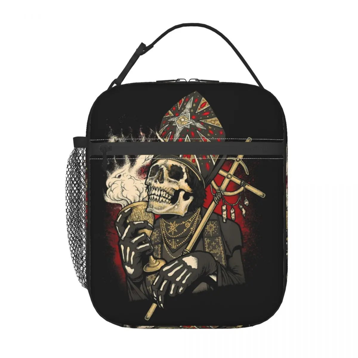 

Custom Swedish Rock Band Ghost Lunch Bag Men Women Warm Cooler Insulated Lunch Boxes for Adult Office