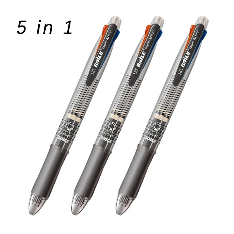 1PCS MultiColor Pen 4 in 1 Colorful Retractable Gel Pen 0.5mm