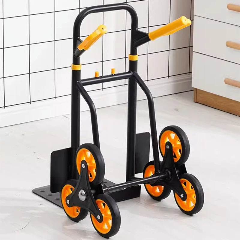 Stair Climber Hand Truck and Dolly, 200KG Capacity Heavy-Duty Trolley Cart with Telescoping Handle and Rubber Wheels