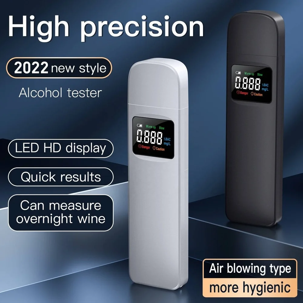

Portable Breathalyzer with LED Digital Display Personal Professional-Grade Accuracy Breath Alcohol Tester Drink Driving
