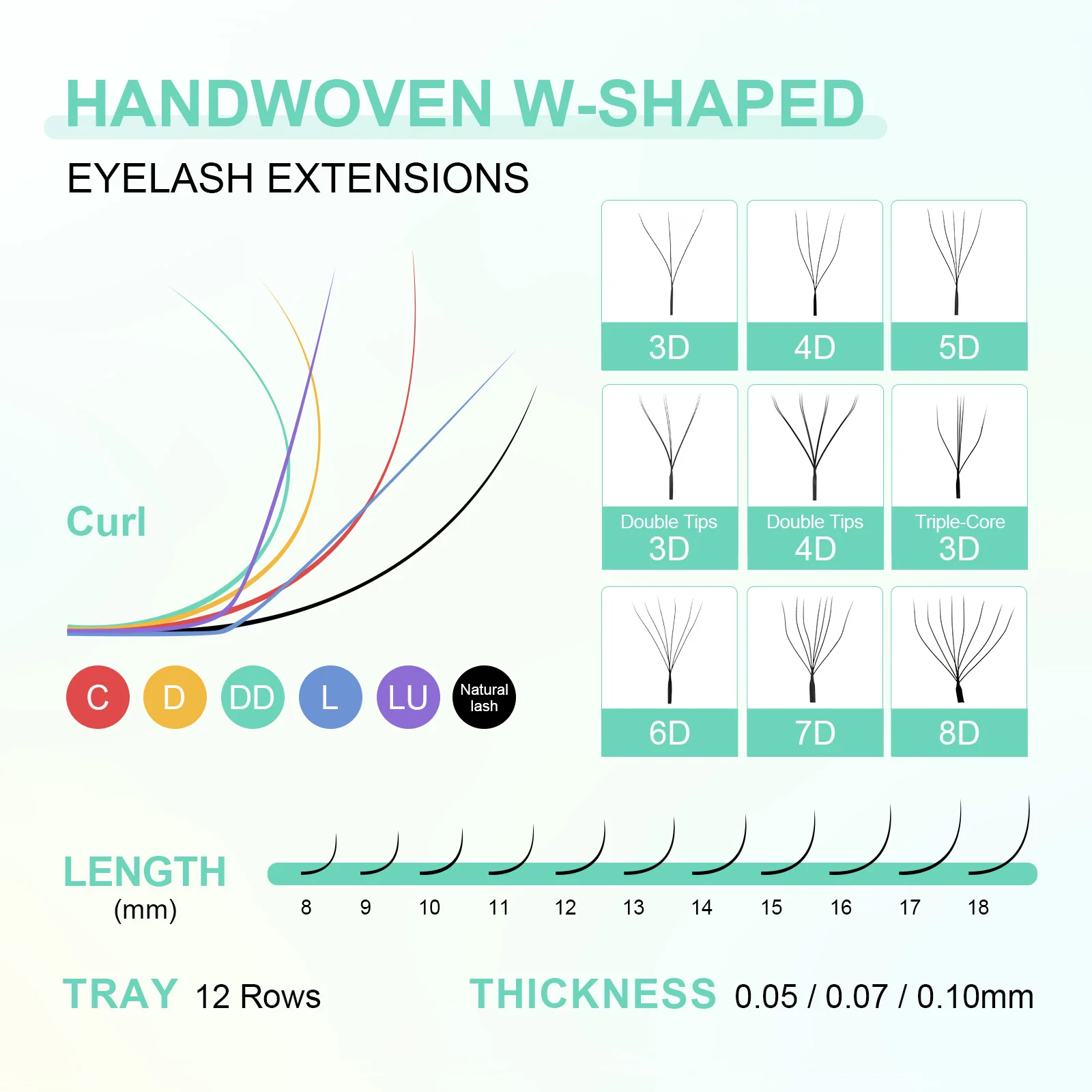 NAGARAKU Autofan Bloom Lightweight Natural Mesh False Eyelash Extensions