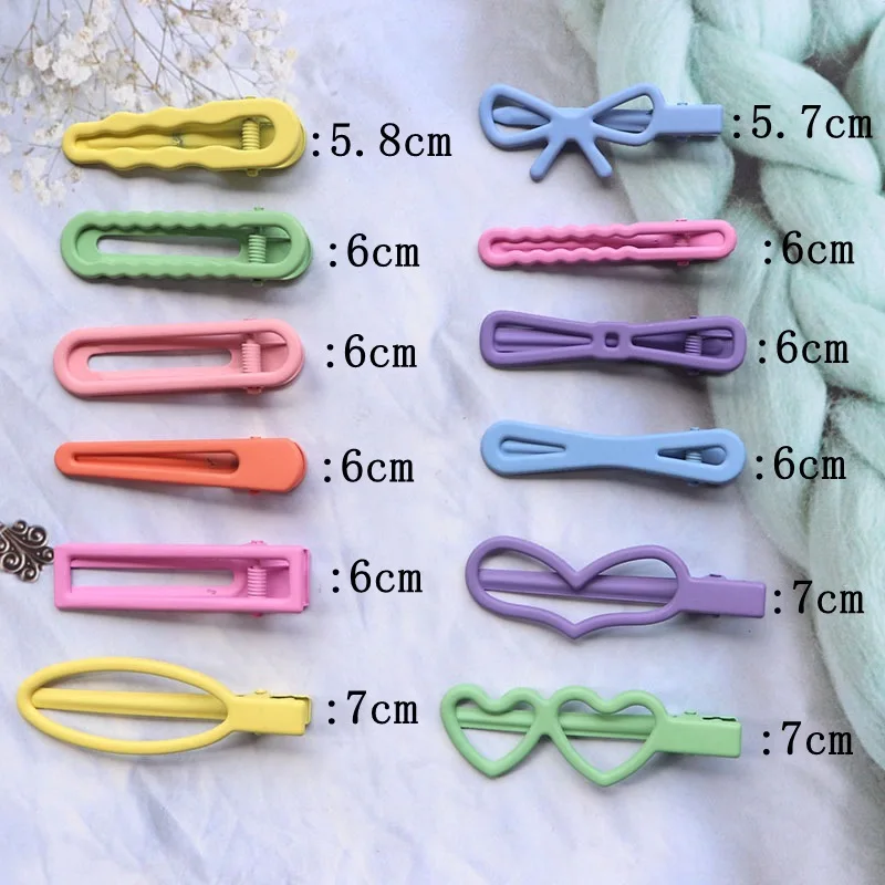 新品未使用 ストールクリップ 【ハート型クリスタルガラス】✳リラインス 8Pcs/Set Women Girls Vintage Frosted Star Oval Square Hair