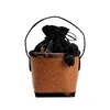 Rattan Pattern Small Bag,Travel, Outdoor Cover Bowl, Portable Organizer, Owner's Cup Teapot Bag, Spliced Drawstring Pocket 6
