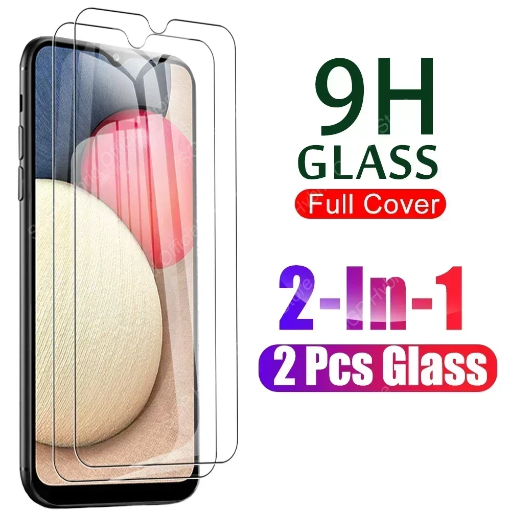 

2 шт., защитное закаленное стекло для Samsung A02 A02s A01 A03s