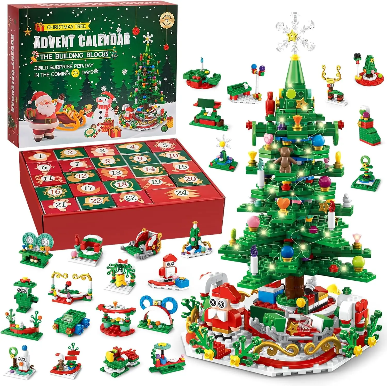 Christmas Tree Building Blocks Toy For Kids Magical Christmas Tree ...