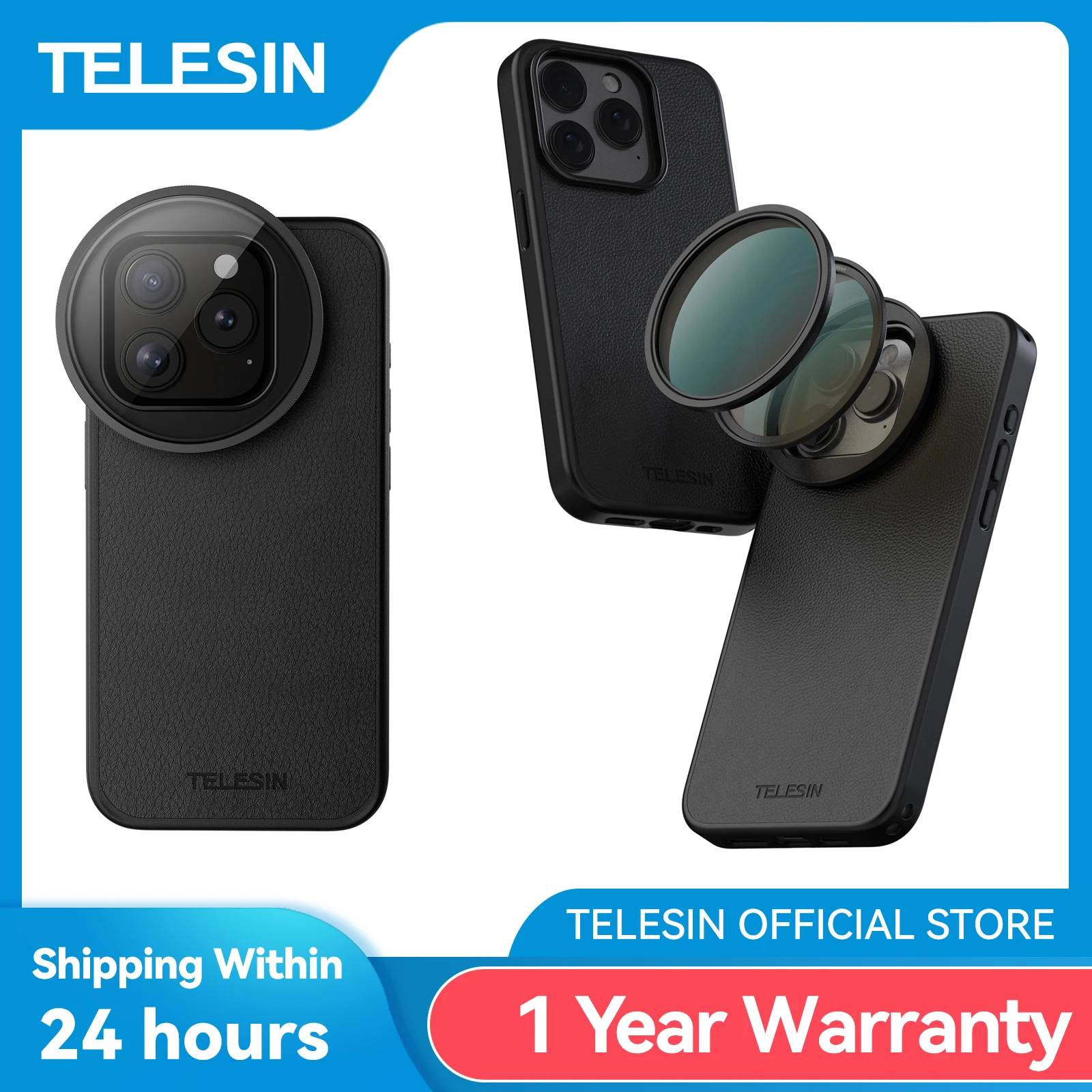 

TELESIN Phone CPL VND Filter For iphone 15 pro 15 pro max with Phone Protective Case Lens Filter For iphone Accessories